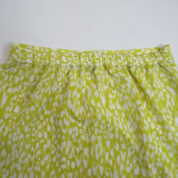 Who What Wear Women's Yellow Citrus Leopard Print Tiered Midi Skirt Size L - Picture 5 of 9